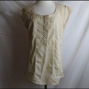 Eddie Bauer boho lace button tunic top